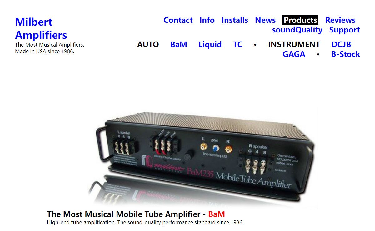 Milbert, the Most Musical Amplifiers
