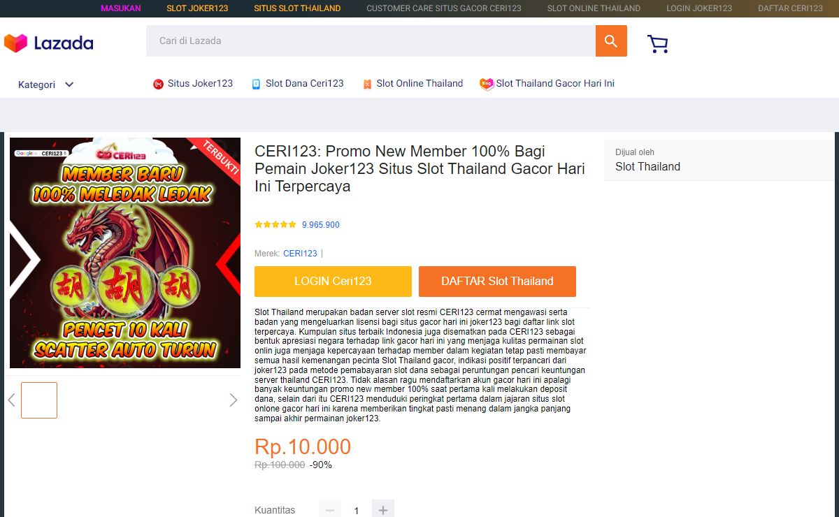 CERI123: Promo New Member 100% Bagi Pemain Joker123 Situs Slot Thailand Gacor Hari Ini Terpercaya