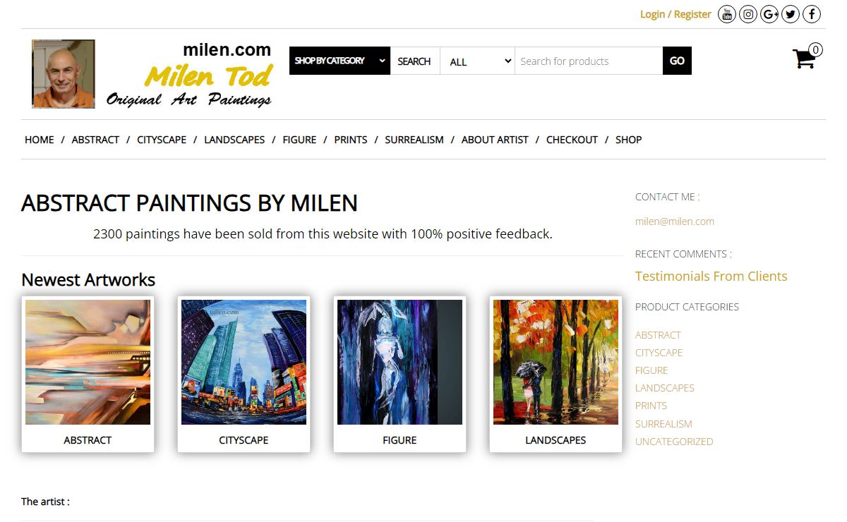 Abstract Paintings, Amazing Original Abstract Cityscapes by Milen – Abstract art and hand made paintings by Milen. Amazing abstract cityscapes and landscapes painted with palette knife.