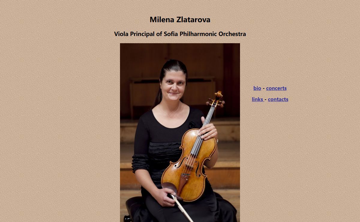 Milena Zlatarova- viola principal of Sofia Philharmonic