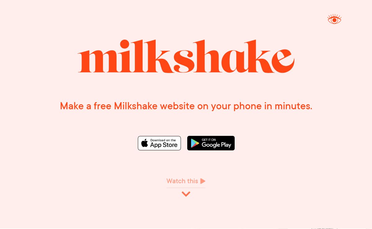Milkshake App | Free Website Builder
