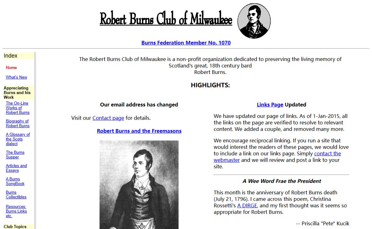 The Robert Burns Club of Milwaukee