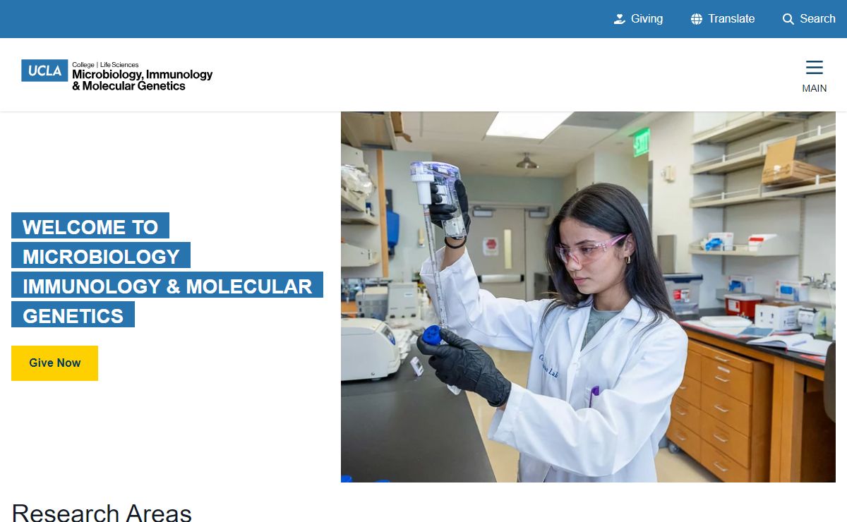 Homepage | Microbiology Immunology & Molecular Genetics