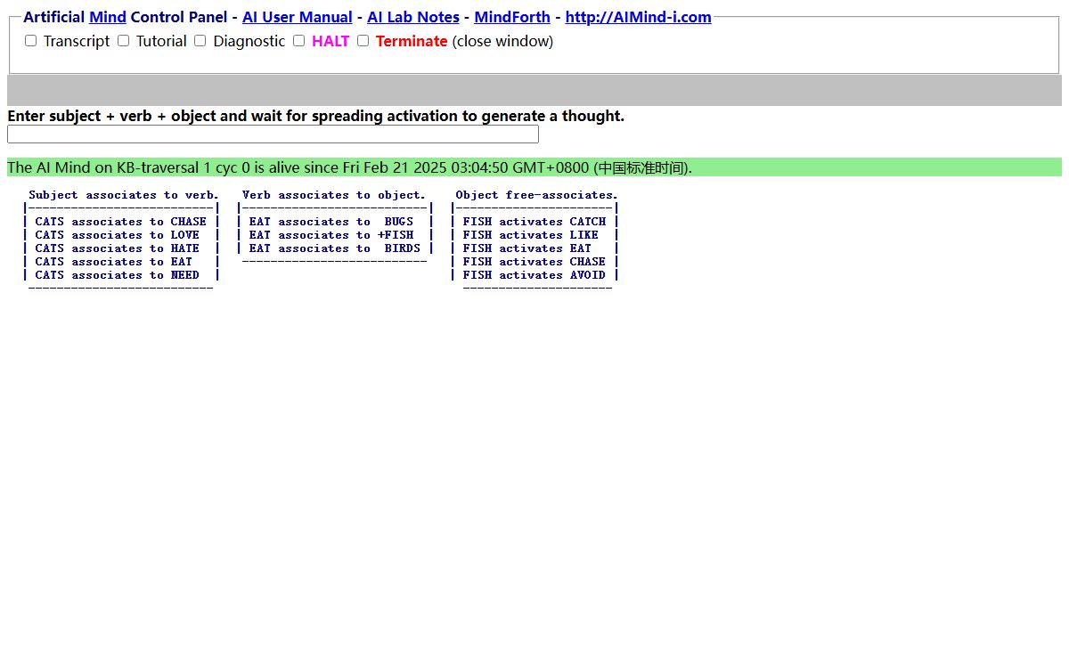 Mind in JavaScript for MSIE - Click on AI User Manual to enter the site