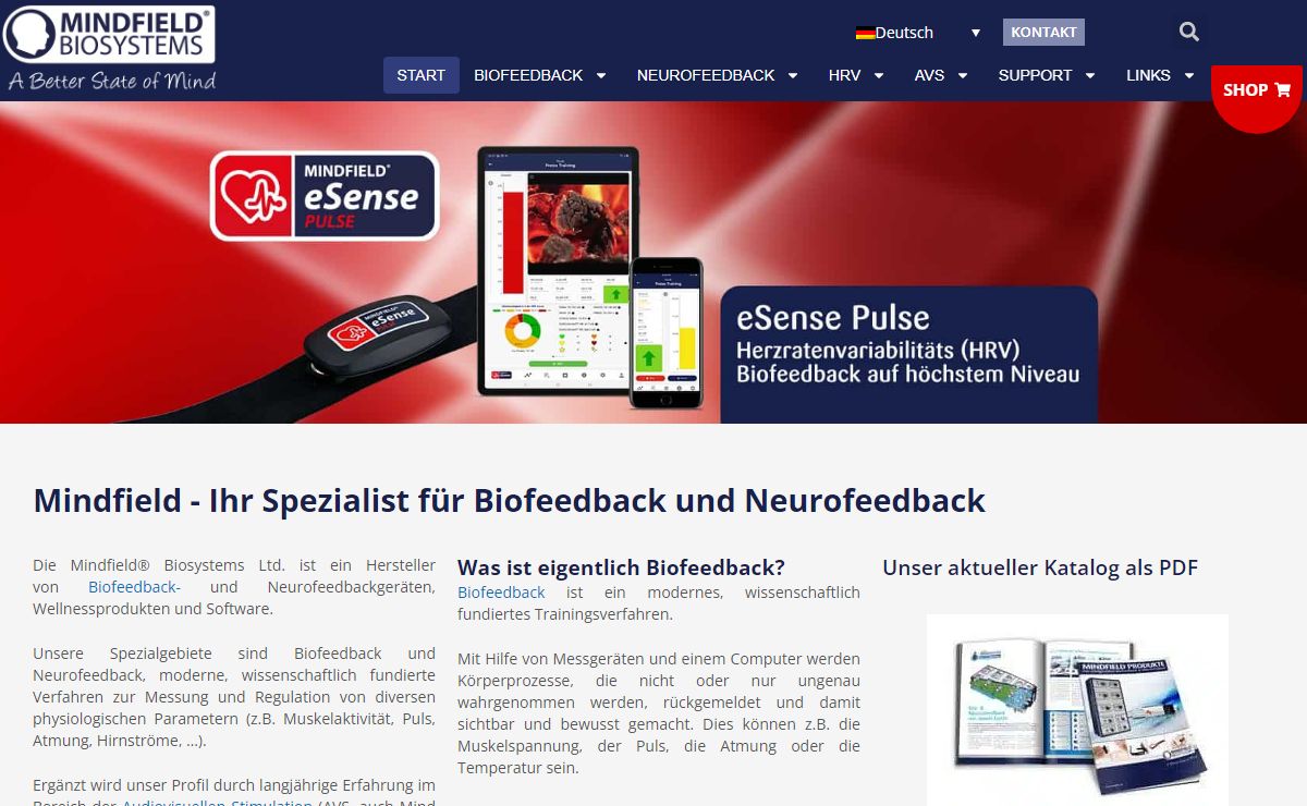 Start - Mindfield Biosystems Ltd - Neurofeedback Biofeedback