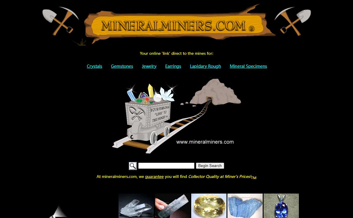 MINERALMINERS.COM: Mineral Specimens, Crystals, Gemstones, Spheres, Jewelry, Crystal Balls, Rough & Handcrafted Mineral Gifts
