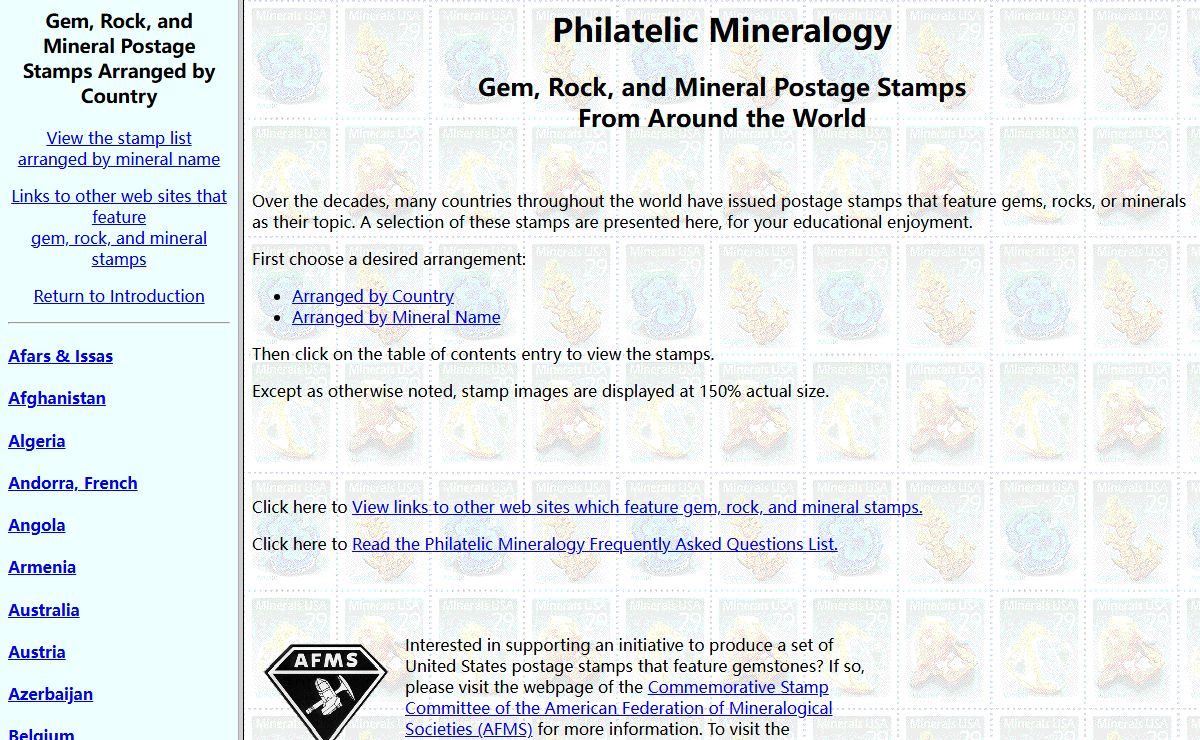 Philatelic Mineralogy -- Gem, Rock, and Mineral Postage Stamps From Around the World