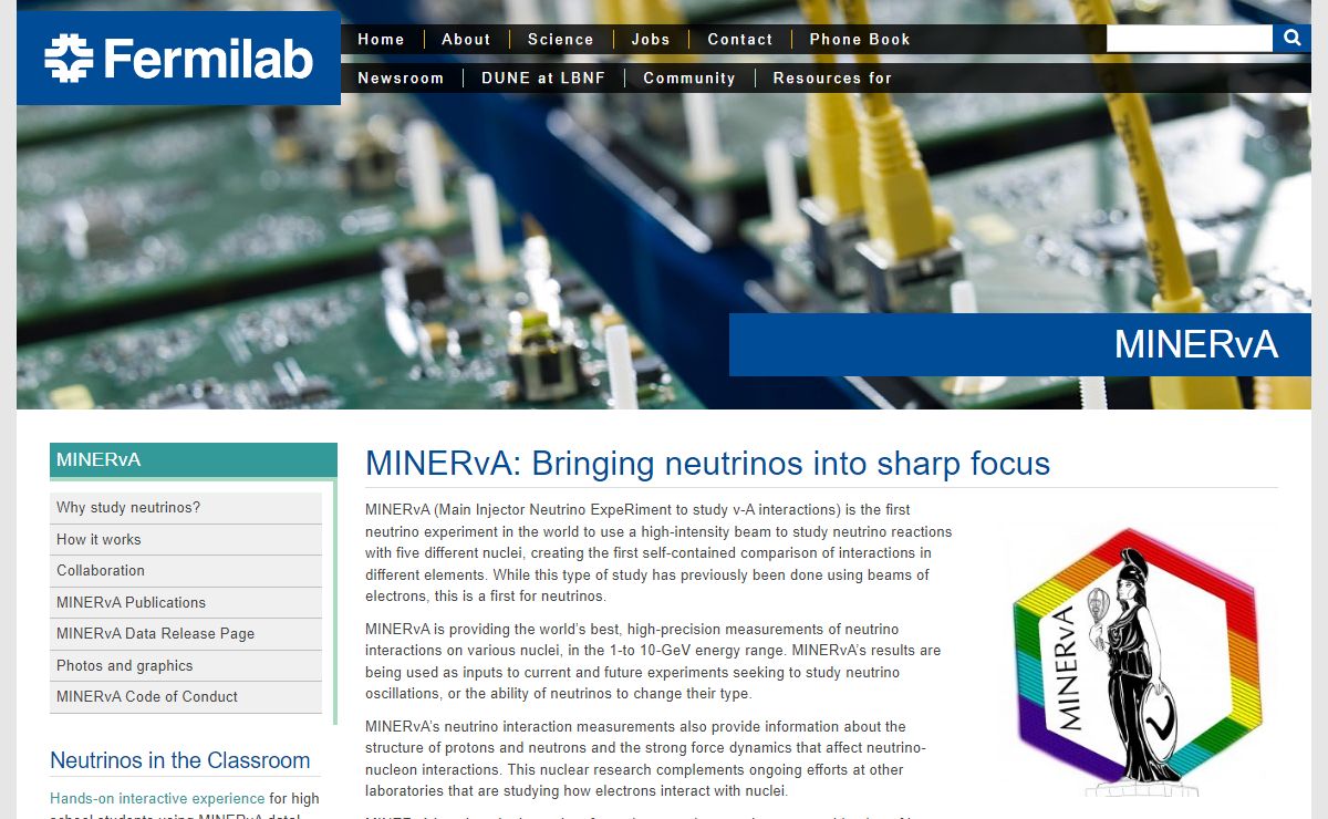 MINERvA | MINERvA: Bringing neutrinos into sharp focus