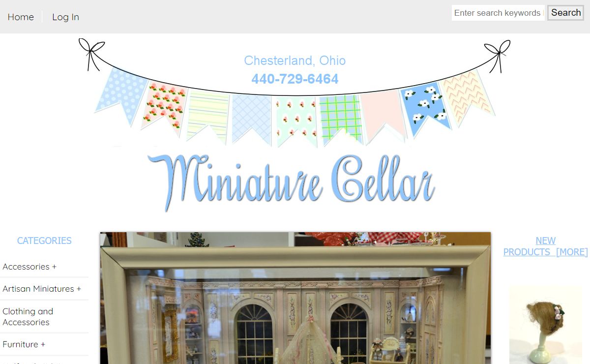 Miniature Cellar Dollhouse Miniatures in Ohio, For Collectors of Fine Miniatures