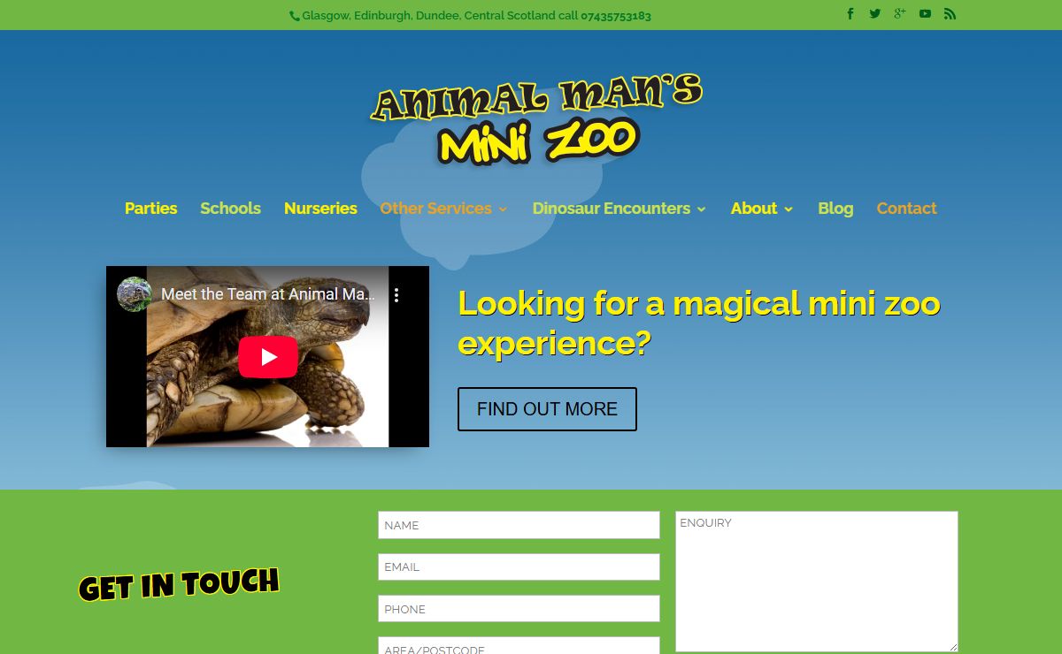 Animal Man & The Mini Zoo | Animal Man Mini Zoo | Kids Parties Glasgow