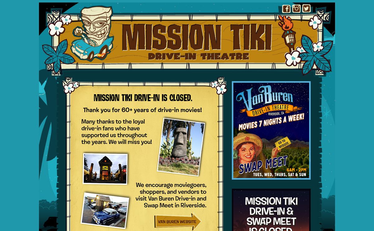 Mission Tiki Drive-In Is Closed