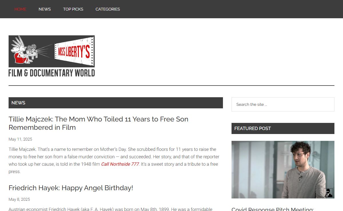Miss Liberty's Film & Documentary World | Libertarian Movies, Films & Documentaries