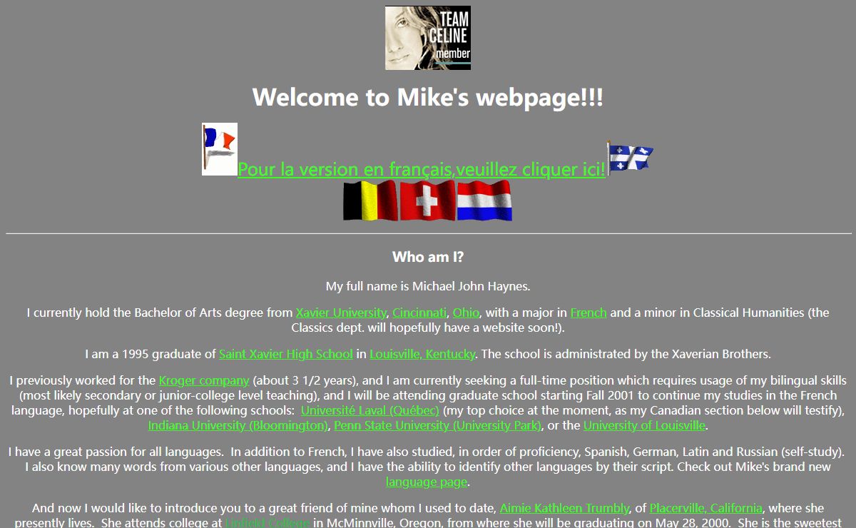 Mike's webpage