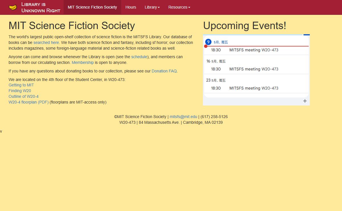 MIT Science Fiction Society