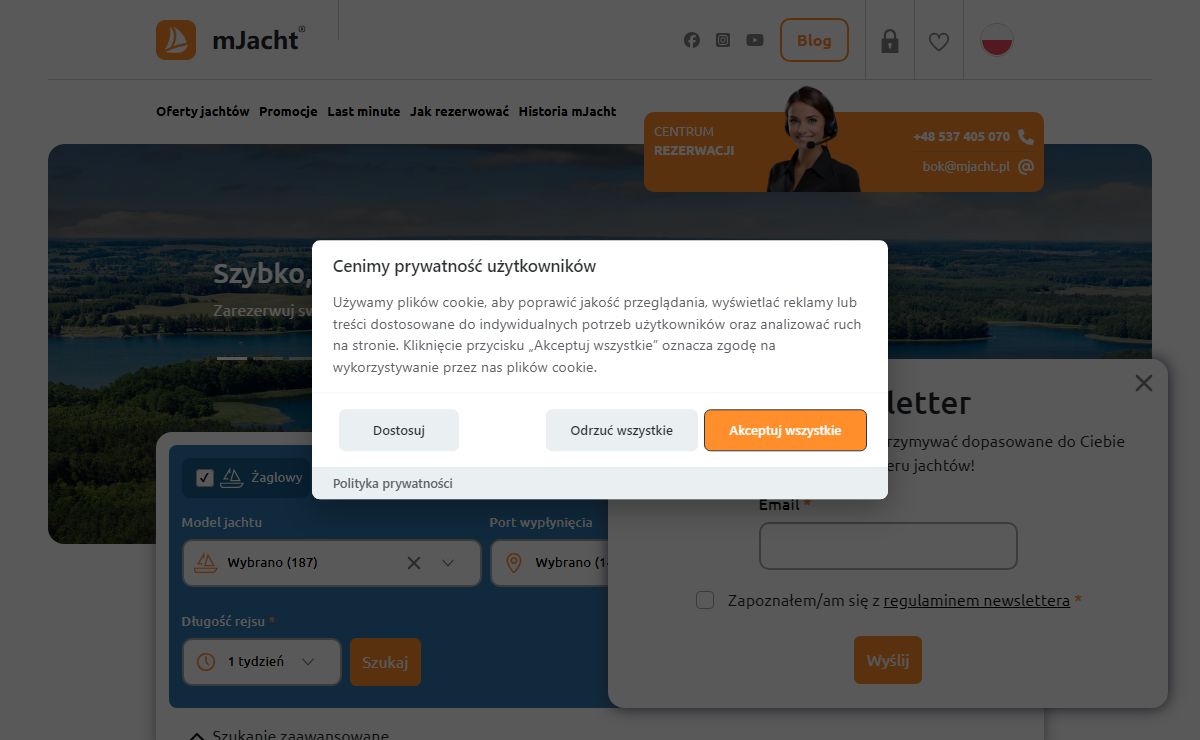 Czarter jachtów motorowych i żaglowych | Mazury