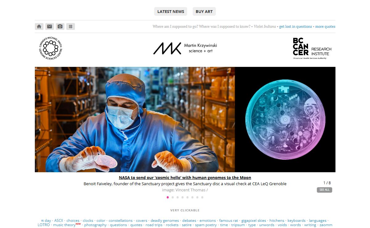 Martin Krzywinski - Data Visualization, Design, Science and Art - Canada's Michael Smith Genome Sciences Centre