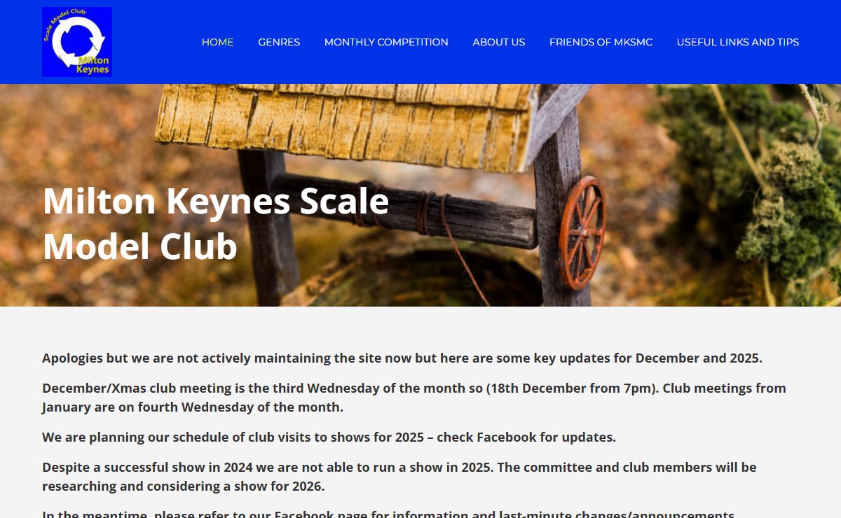 Milton Keynes Scale Model Club – All Genres are welcome. Actively looking for new members