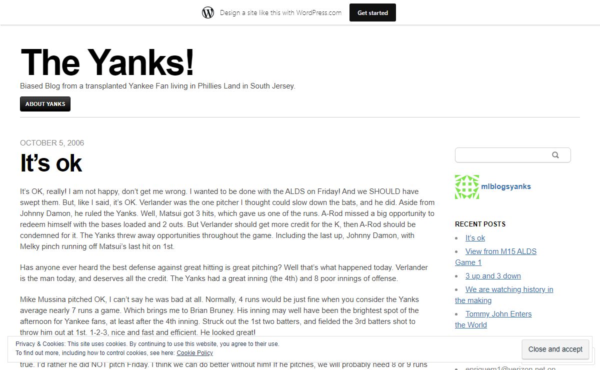 The Yanks! | Biased Blog from a transplanted Yankee Fan living in Phillies Land in South Jersey.