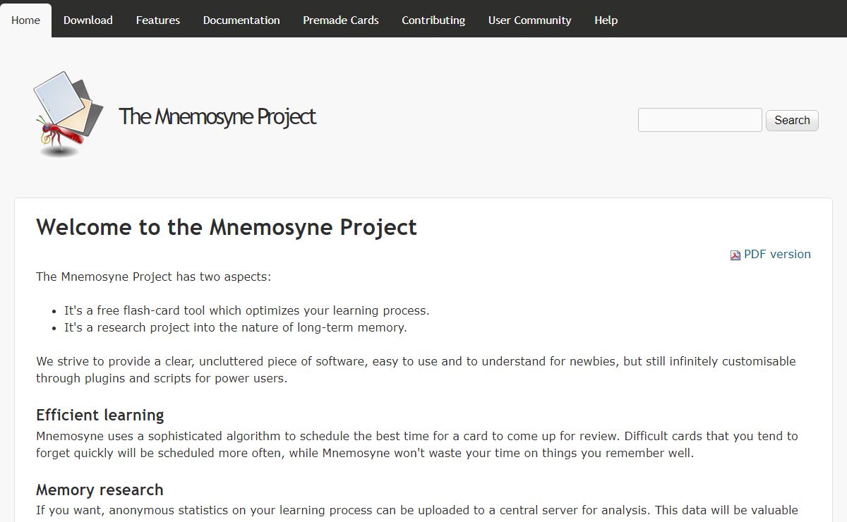 Welcome to the Mnemosyne Project | The Mnemosyne Project
