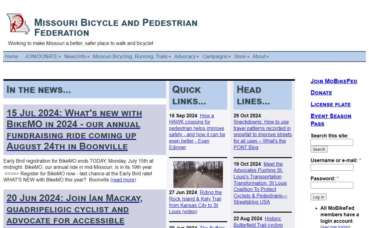 Missouri Bicycle and Pedestrian Federation | Working to make Missouri a better, safer place to walk and bicycle!
