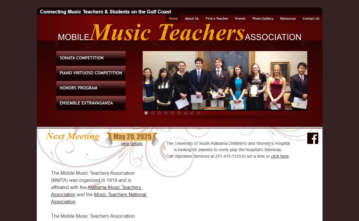 Mobile Music Teachers Assocation, Piano Teachers and other music teachers in Mobile, AL