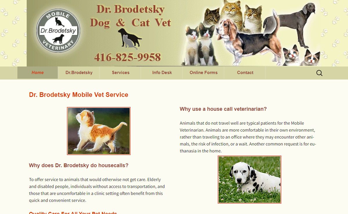 Dr Brodetsky Mobile Veterinary Service in Toronto