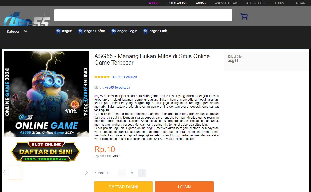 ASG55 - Menang Bukan Mitos di Situs Online Game Terbesar