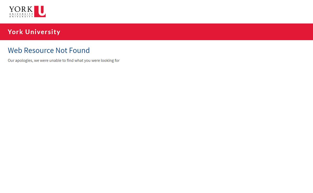 Web Resource Not Found