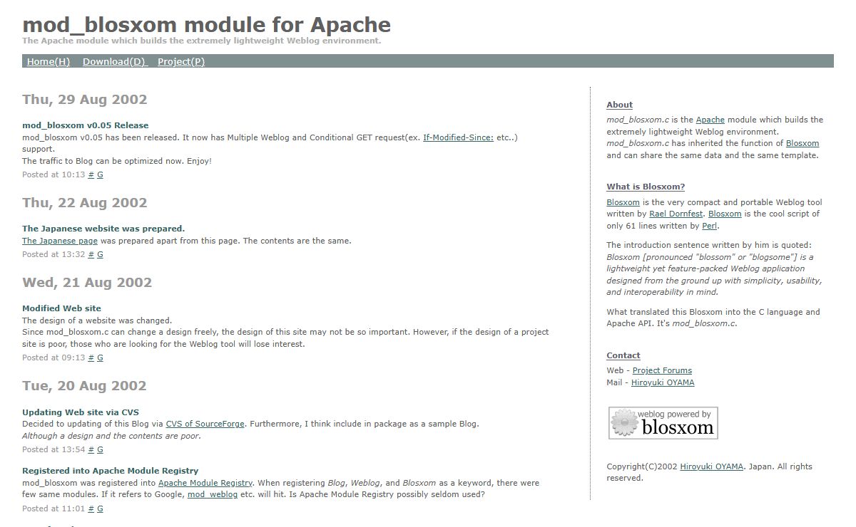 mod_blosxom module for Apache