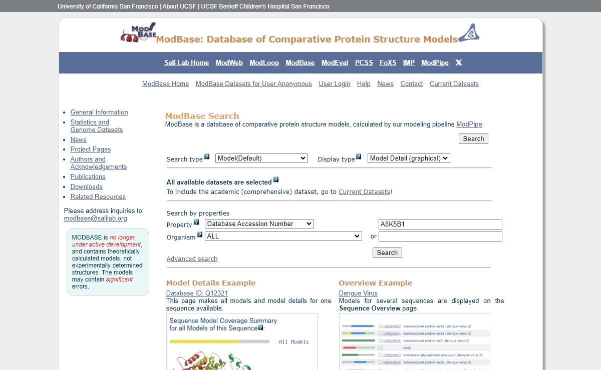 ModBase Search Page