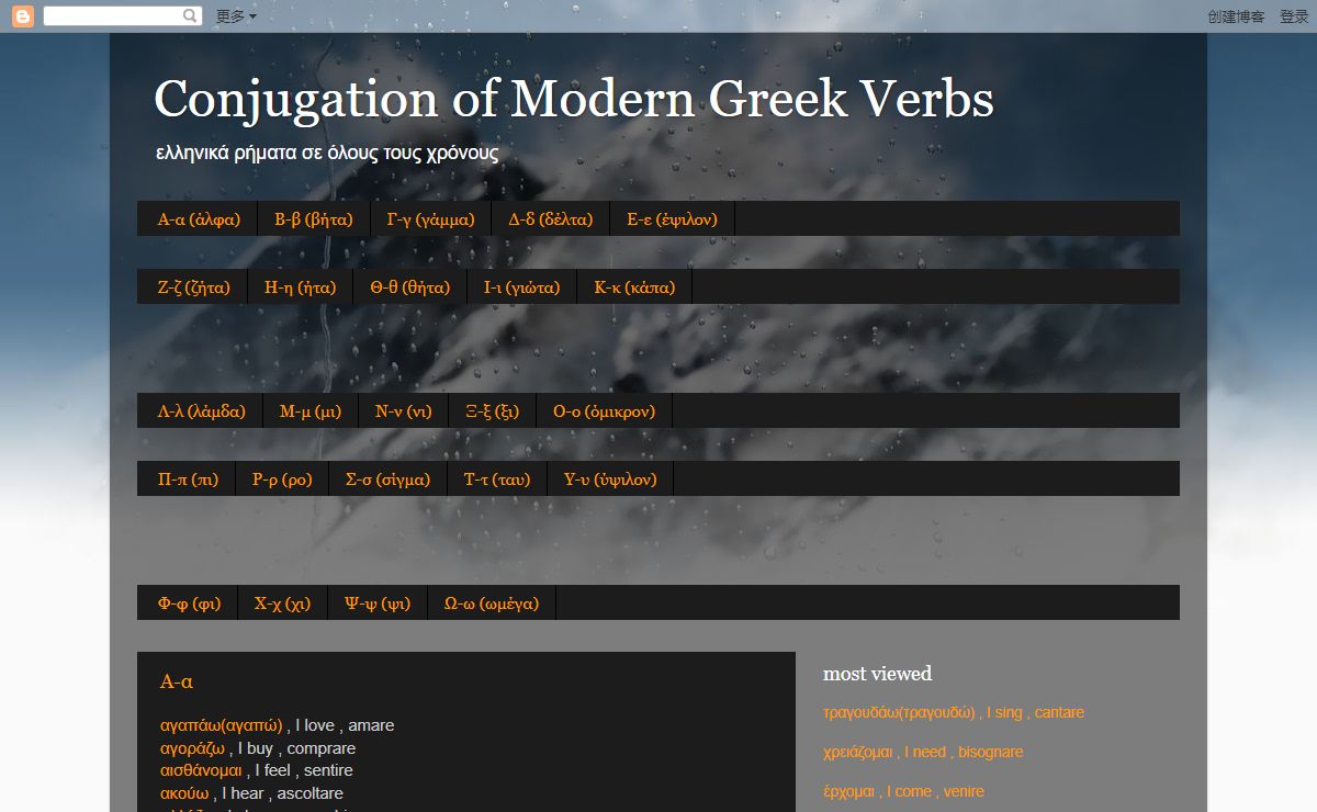 Conjugation of Modern Greek Verbs