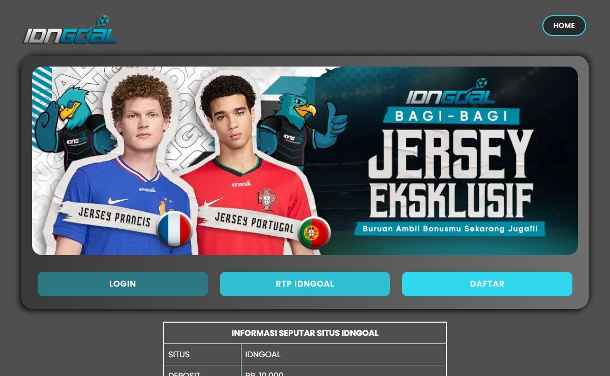 IDNGoal | Situs Judi Online dengan Bonus Promosi Melimpah