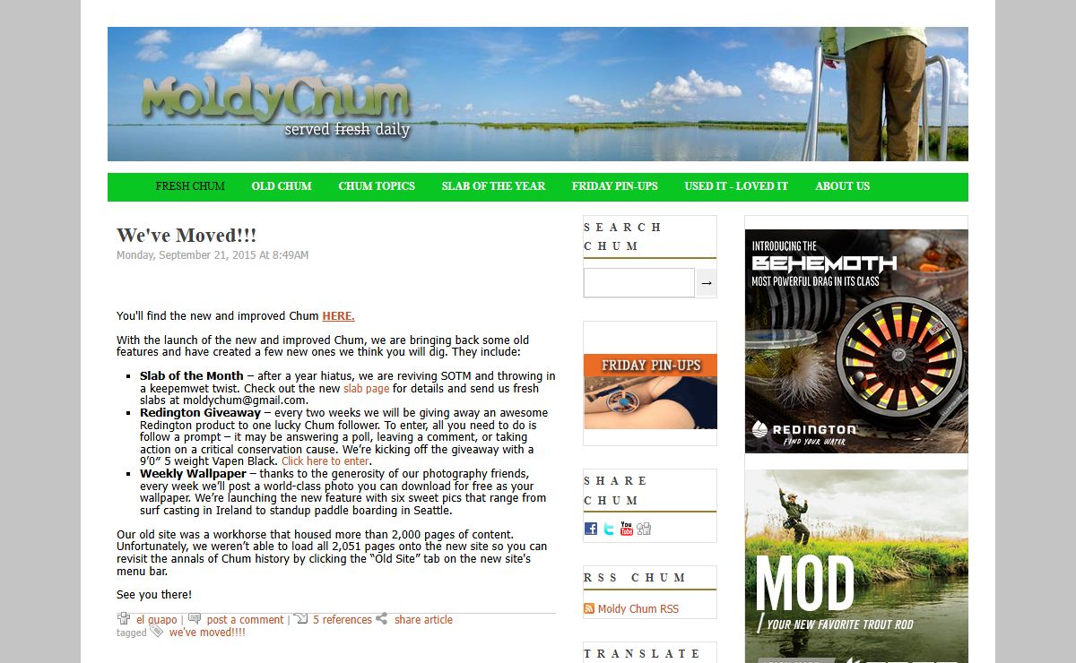 Fly Fishing | Blog | Photos | Podcasts | Travel | Gear | and More - Moldy Chum