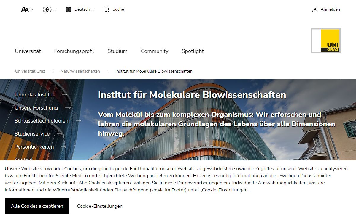 IMB Universität Graz - Institut für Molekulare Biowissenschaften