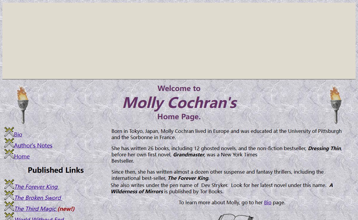 Molly Cochran: novels of mystery/thriller, suspense, fantasy