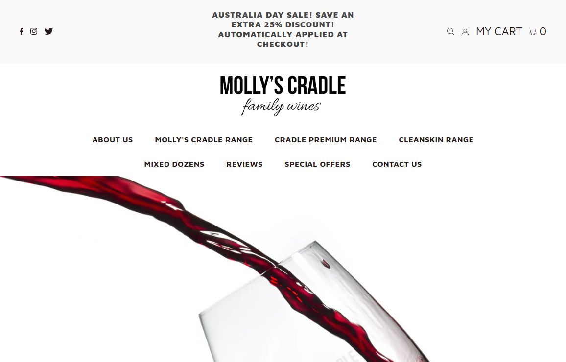 Buy Wine Online from Molly's Cradle Wines Australia