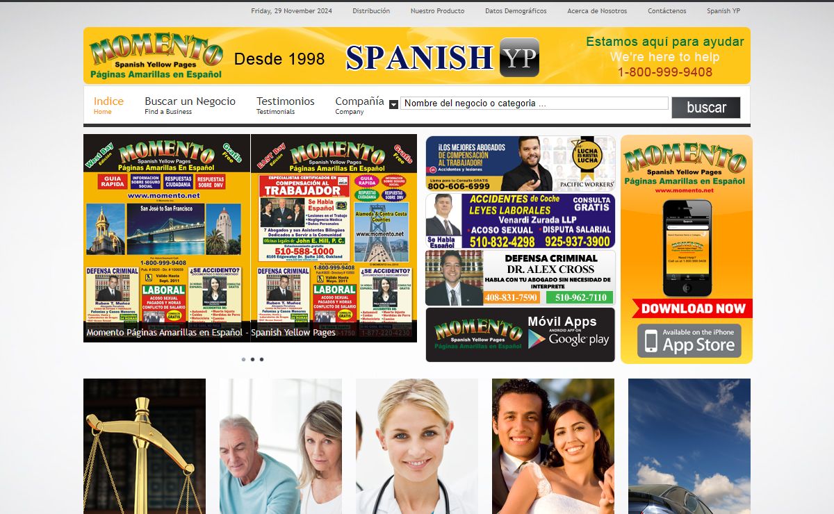 Momento Páginas Amarillas en Español - Spanish Yellow Pages