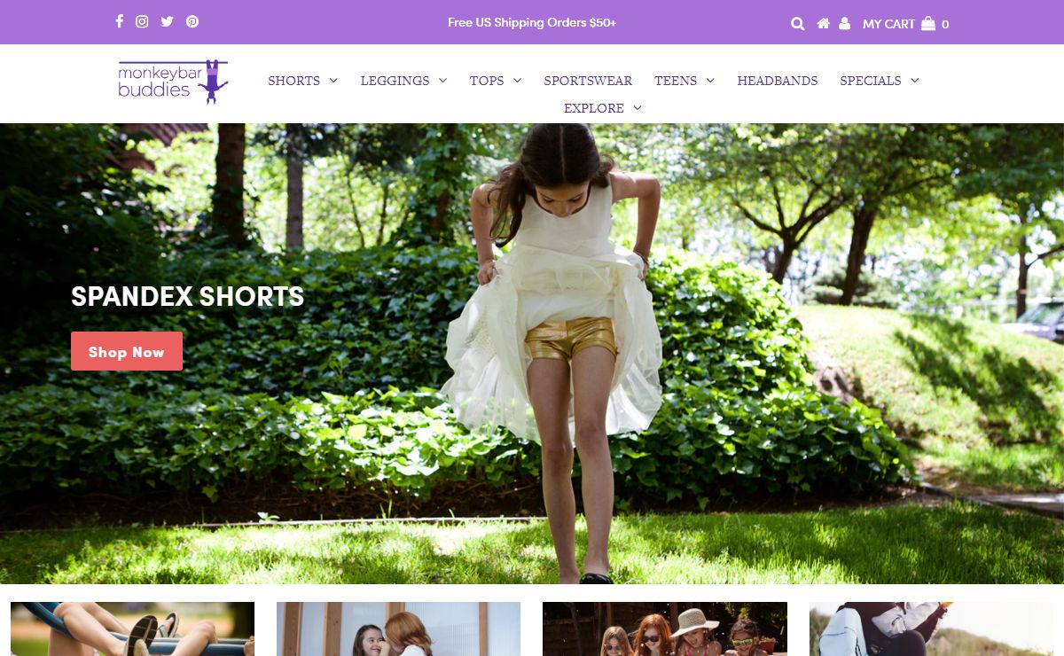 MonkeyBarBuddies | Girls Spandex Shorts, Leggings and Athletic Wear