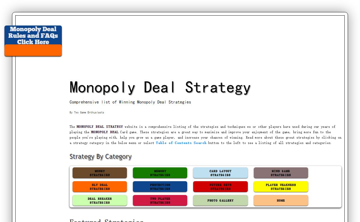 Winning Monopoly Deal Strategy | Huge List of Winning Strategies