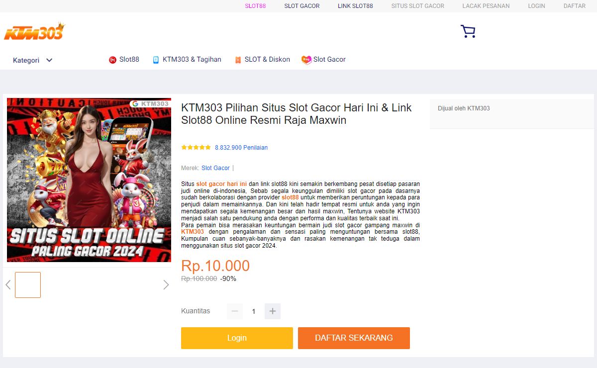 KTM303 Pilihan Situs Slot Gacor Hari Ini & Link Slot88 Online Resmi Raja Maxwin