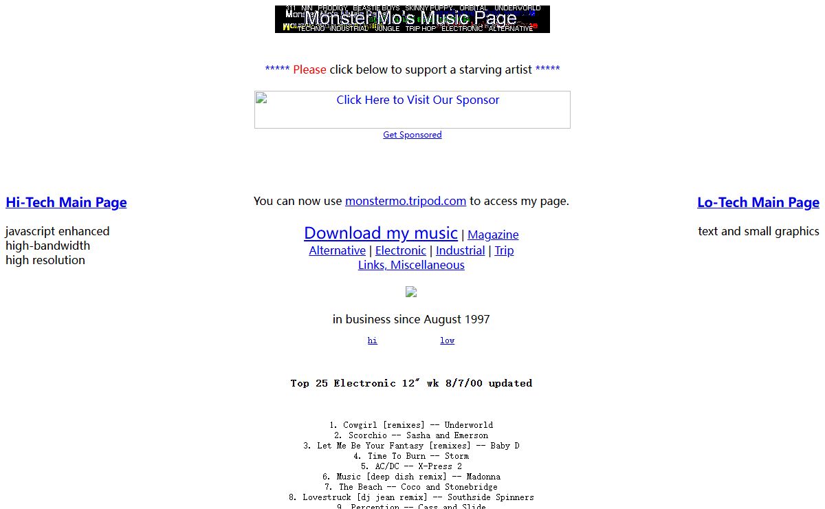 Monster Mo's Music Page