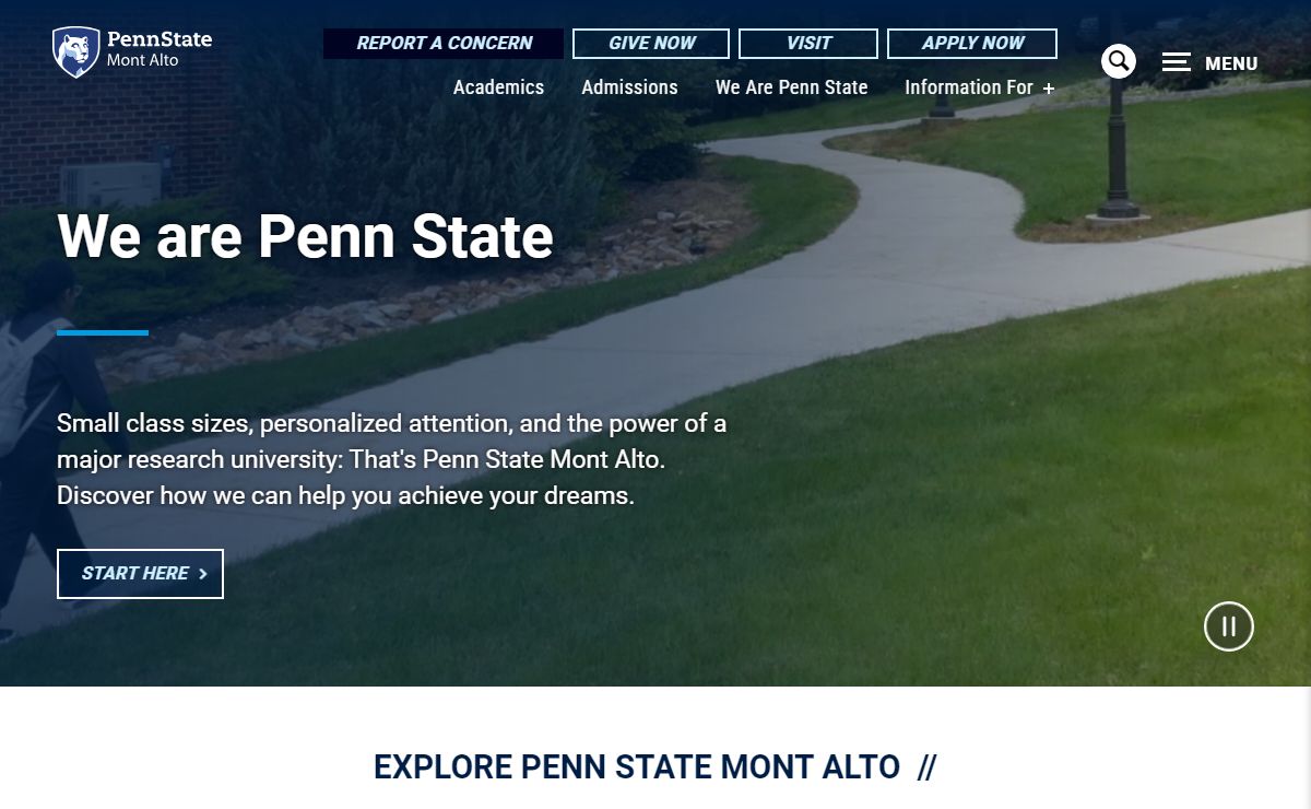 Homepage | Penn State Mont Alto | Franklin County PA