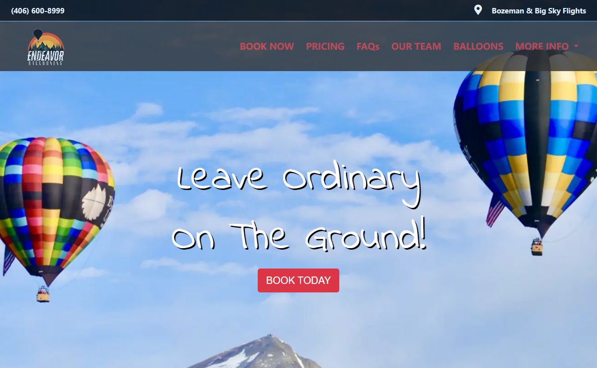 Bozeman Montana Hot Air Balloon Rides | Endeavor Ballooning
