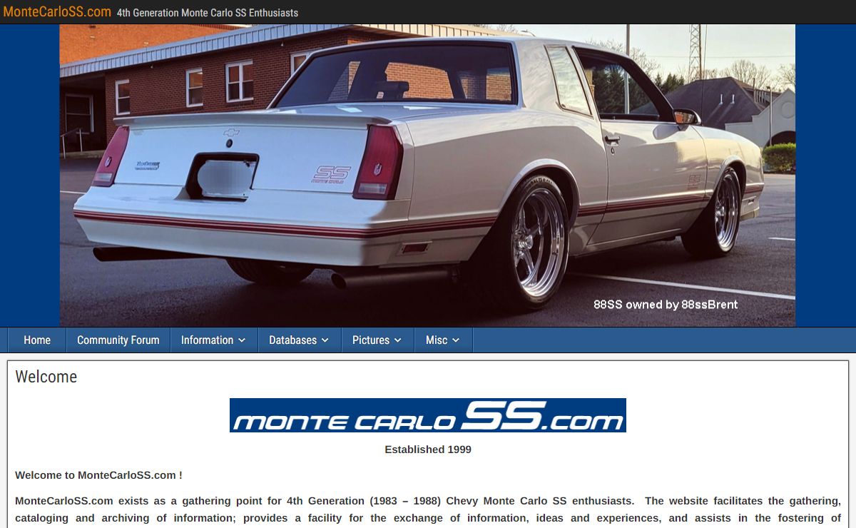 MonteCarloSS.com – 4th Generation Monte Carlo SS Enthusiasts