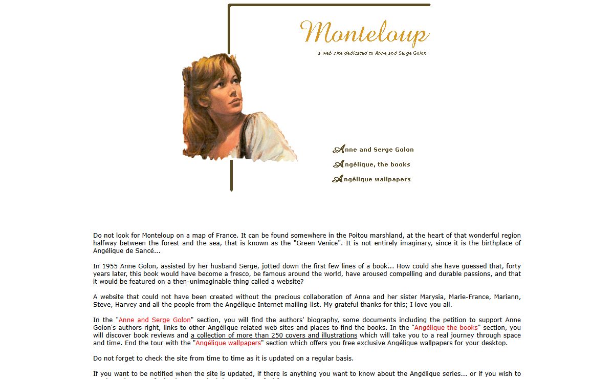 Monteloup, a web site dedicated to Anne and Serge Golon