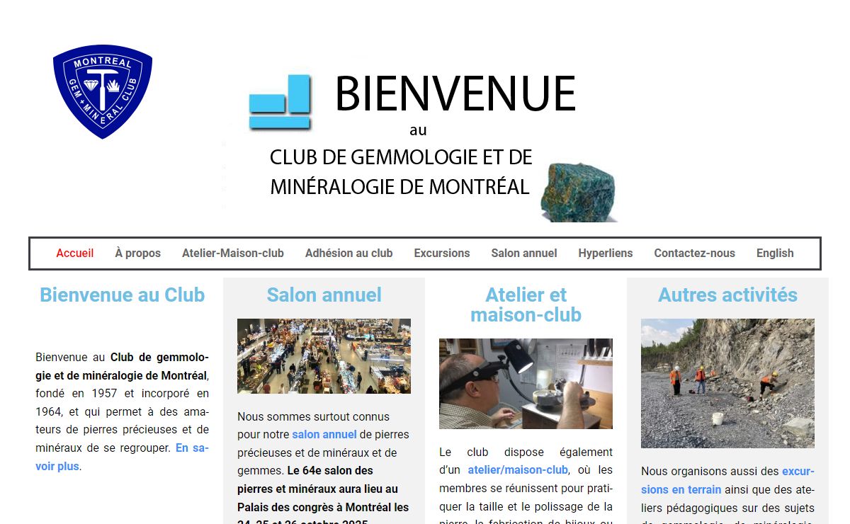 Accueil - Club de gemmologie et de minéralogie de Montréal