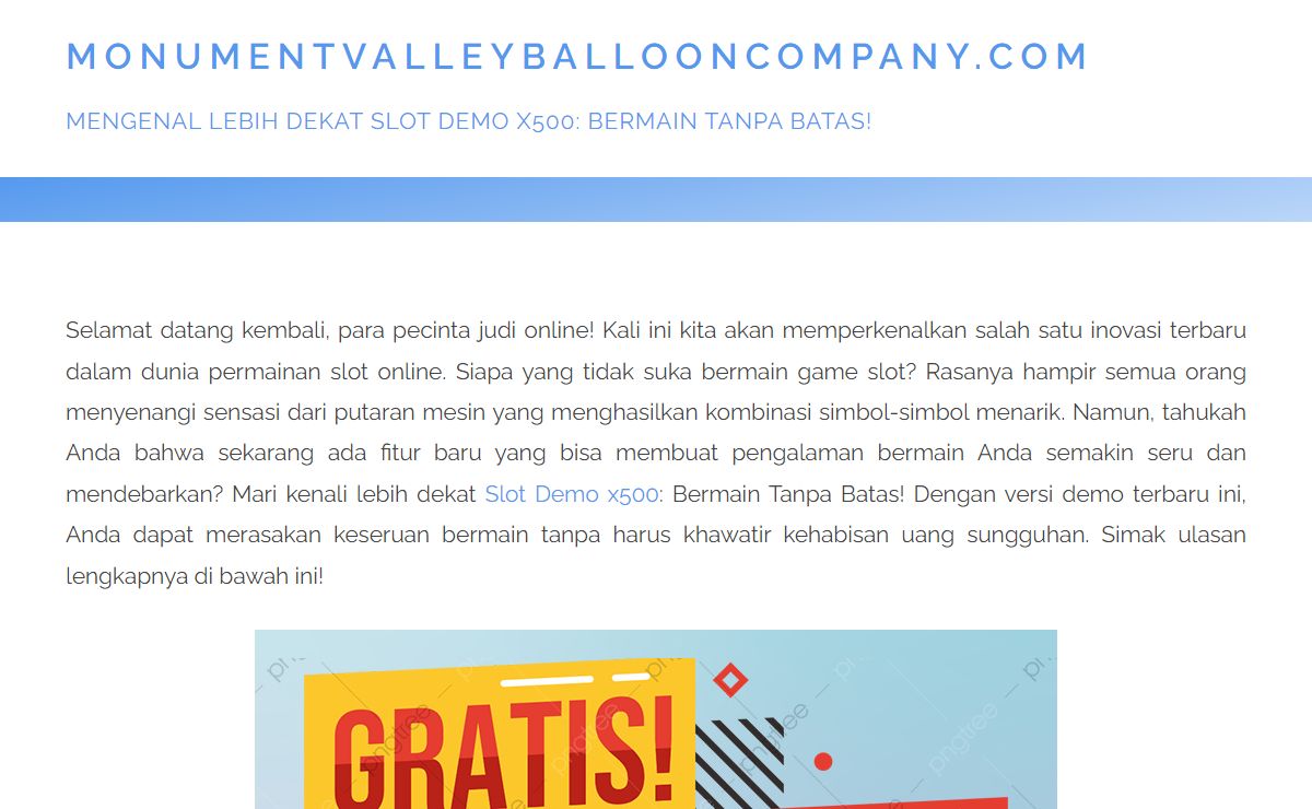 Mengenal Lebih Dekat Slot Demo x500: Bermain Tanpa Batas!