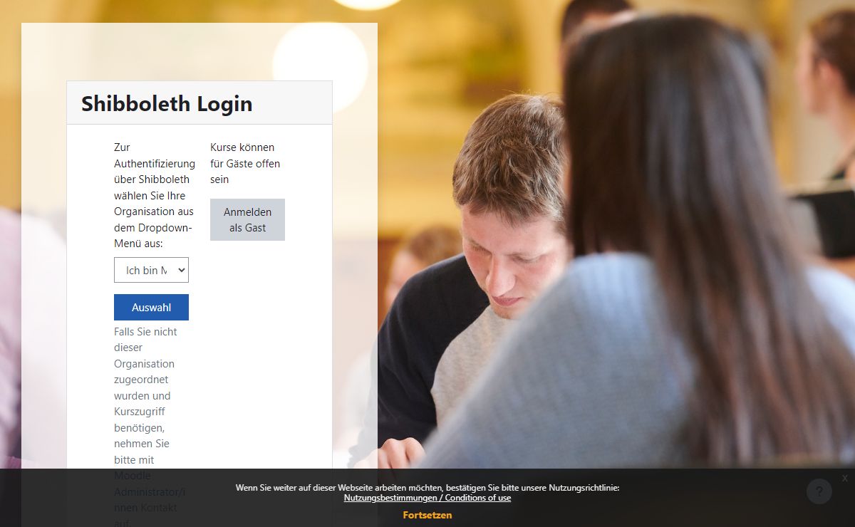 Hier können Sie sich anmelden | Moodle Course