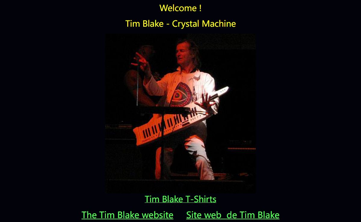 The Tim Blake Website, Crystal Machine, Hawkwind, Gong, Tim Blake Download Store