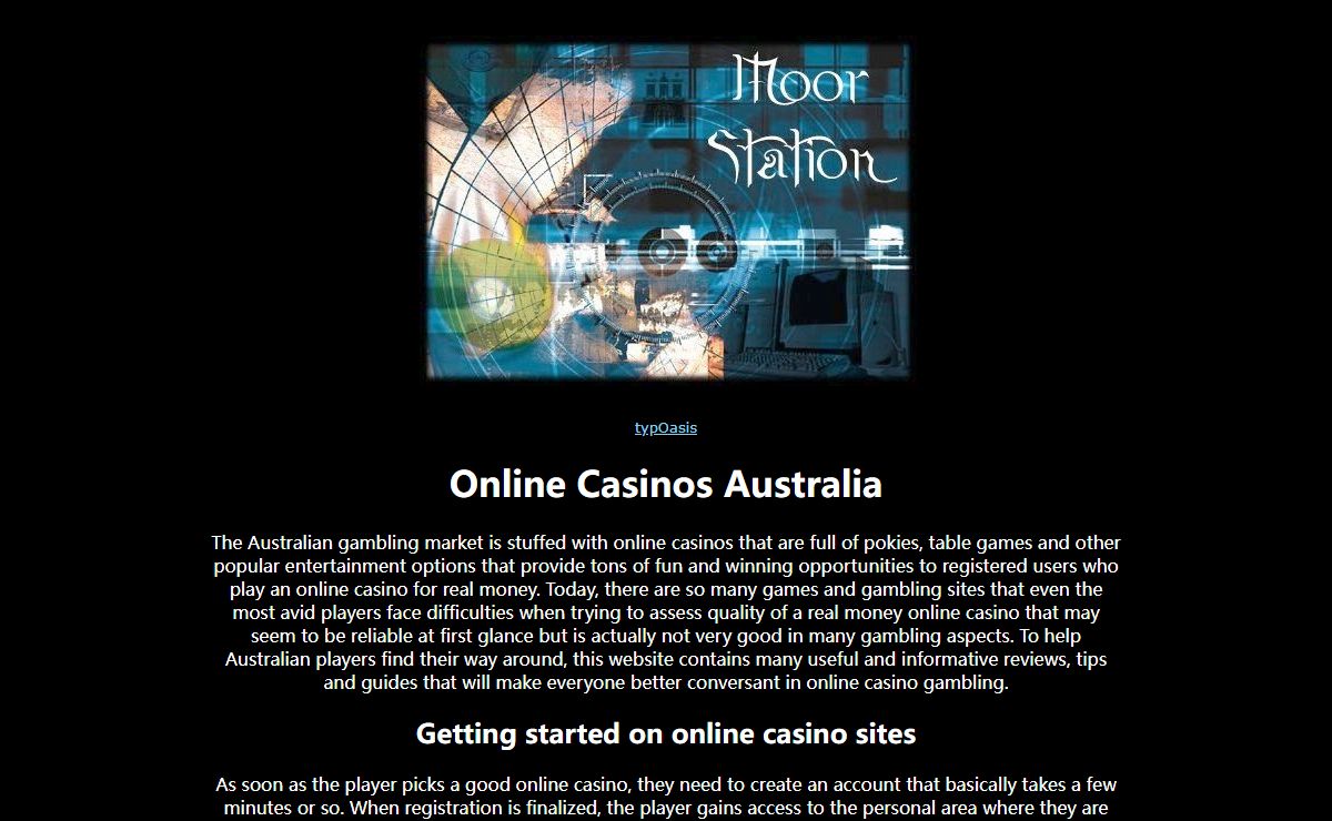 Welcome to MoorStation! Online Casinos Reviews